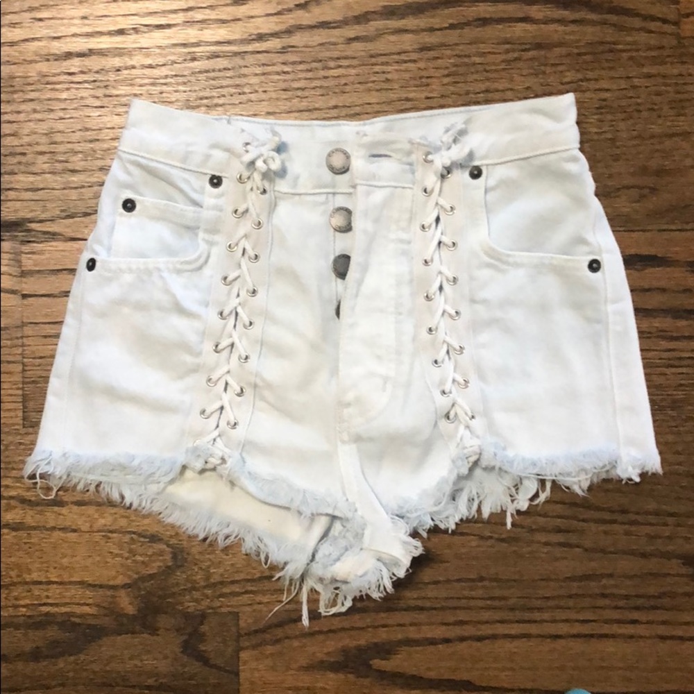 LF high-waisted jean shorts